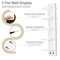 Sorbus 5 Tier Wall Shelf Unit with Hooks, Wall-Mounted Floating Column Utility Shelving for Home Decor and Storage Organizer